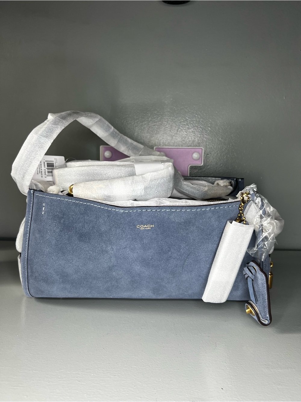 Coach Rogue Bag 34 - Brass Light Denim - Picture 7 of 17